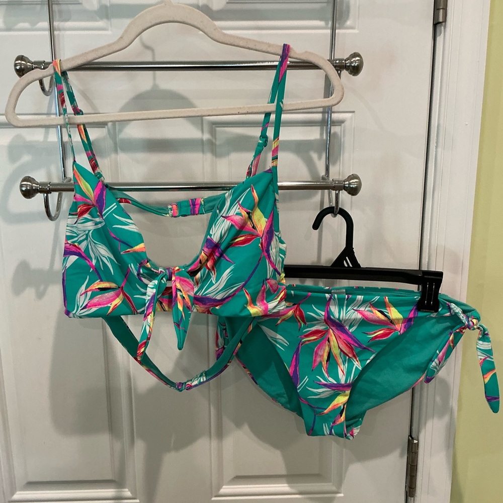 Colorful Bikini Set with Tie Details